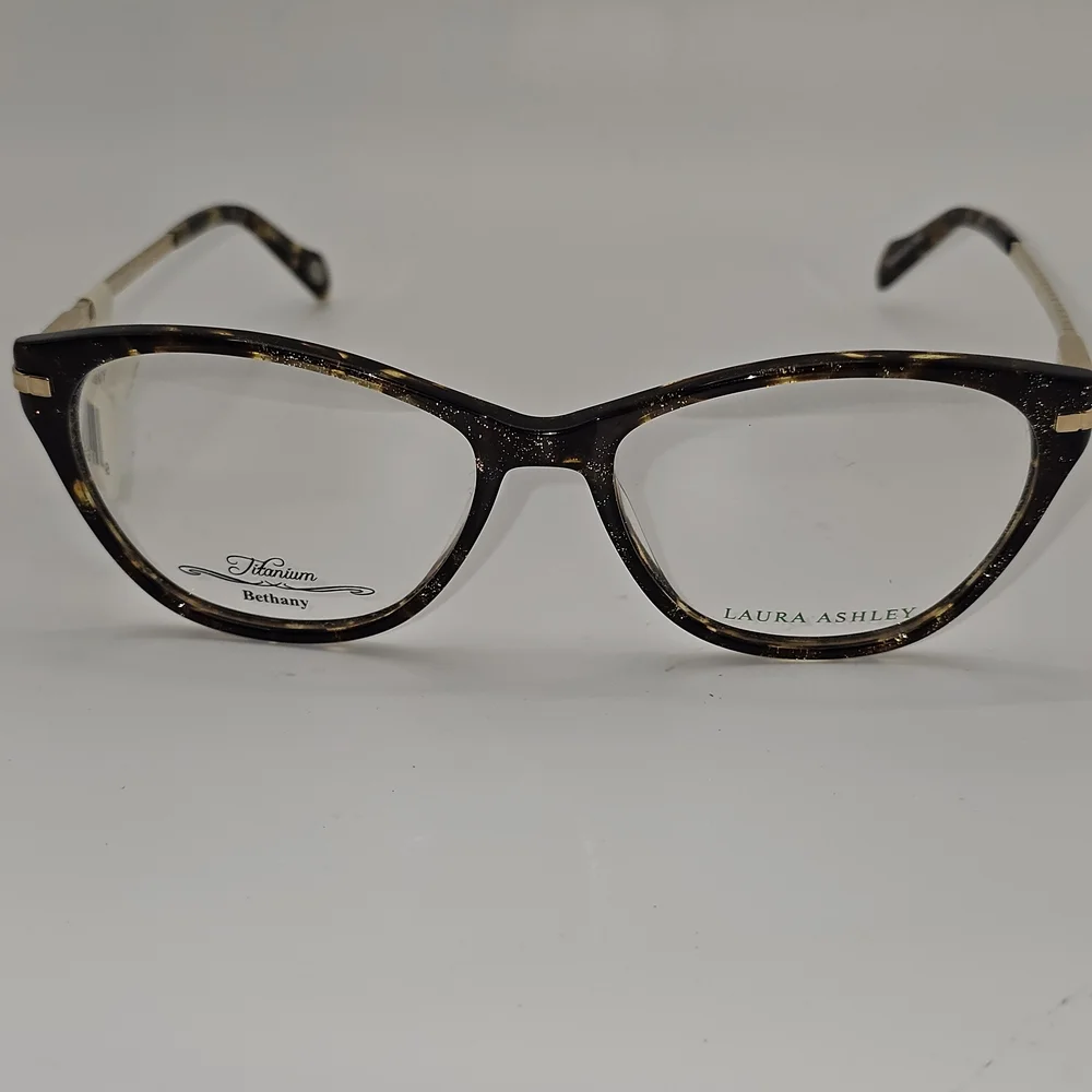 LAURA ASHLEY RX EYEWEAR FRAMES‎ TITANIUM BETHANY BROWN GOLD 54-16-140 FLEX HINGE